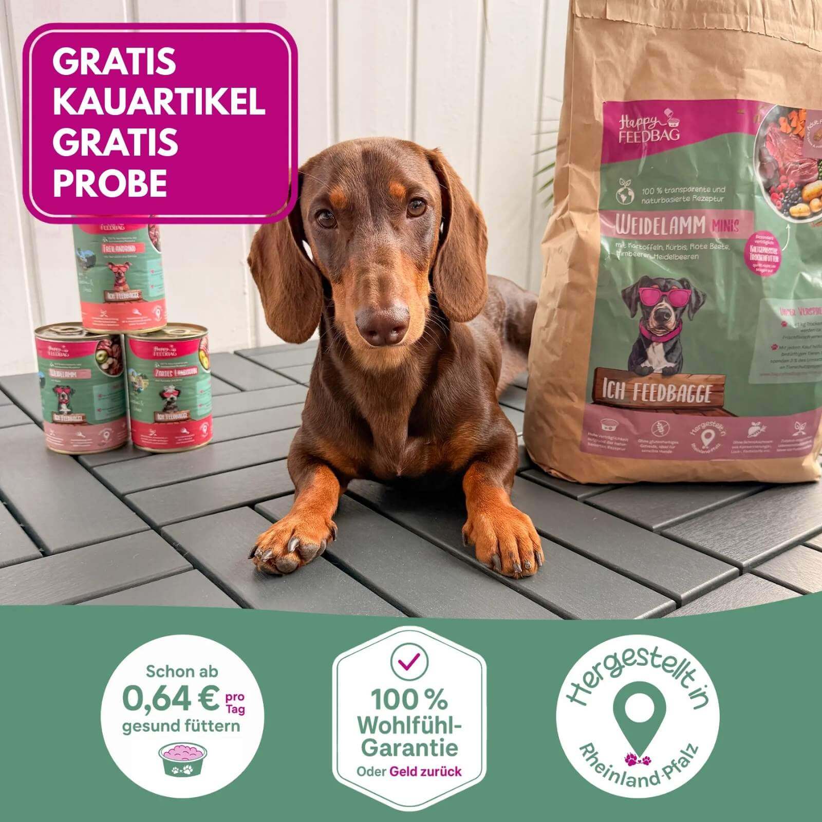 2 kg kaltgepresstes Trockenfutter